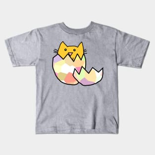 Cute Cat Hatching from Easter Egg as Kitten Kids T-Shirt